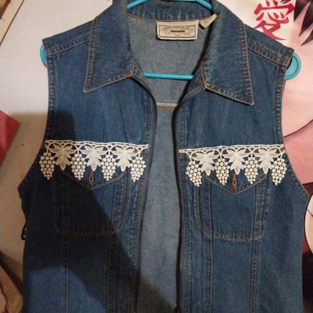 Rhythm Blue Denim Jacket. Womens Large
